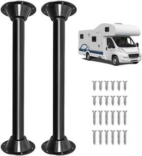 Nbw 744759226471 29 Inch And Base Mount Set Camper Table Legs Mounting Kit - Black Matte F
