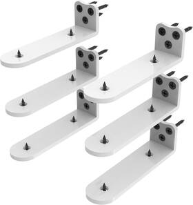 6in-6pc Neevolve Floating Shelf Bracket 6 Inch 6pack White Heavy Duty