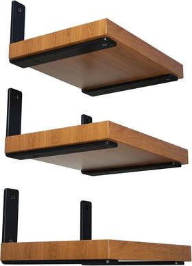 Nd-0610lfsb Neodrop 6-pack 10 Inch Heavy Duty Shelf Brackets Premium Floating L Black