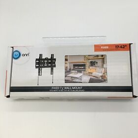 Ona19tm012 New Onn Fixed Wall Mount For 17-42inch Tvs Model 66 Lb Capacity Fast