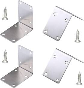 Nnnjunhua 616814491738 Stainless Steel Angle Bracket Reverse Hole 71 49mm Silver