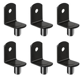 Noraclan 26116 Black-50pcs Plated Steel L-shelf 0.31 X 0.39 0.24 Inches Black 50pcs
