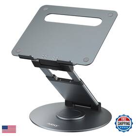 Nulaxy B0b2p4b8wl Telescopic 360 Rotating Laptop Stand For Desk Adjustable Height Swivel