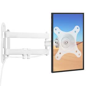 Nhmf4 Nuyoah Tv Monitor Wall Mount Rotation Swivel And Tilt 13-32 Inch Vesa 100x100mm White