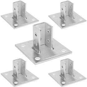 Ol-99049 Ohlectric 5 Pack Strut 1-5/8 Inch Post Base Single Channel 6x6