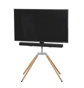 One For All 810209031381 Freestanding Swivel Quadpod Universal Stand Oak Gun Metal Grey Color Wm7