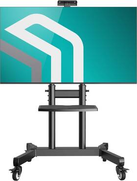 Ts1891-b Onkron Mobile Tv Stand For 50-90 Inch Tvs Up To 198.4 Lbs Tilting And Black