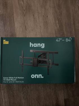 100010108 Onn Onn. Full Motion Tv Wall Mount Supports 47 - 84 Inch Dual Swivel Articulating Arms