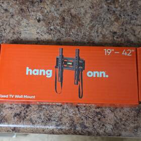 100010392 Onn Fixed Tv Wall Mount 19 Inch -42 Quick-release Built-in Level Black Vesa Hardware
