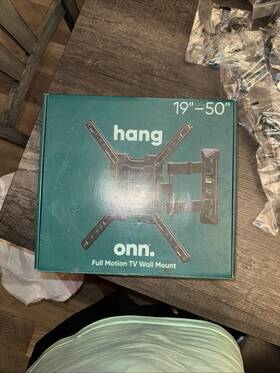 2226a Onn Hang Full Motion Tv Wall Mount New 32 Inch -47 Bracket Up To 77 Lbs Missing Pts