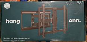 Onn. 2239a Onn. Ultra-slim Full Motion Tv Wall Mount 50-86 In 120 Lb Tilt/swivel Black