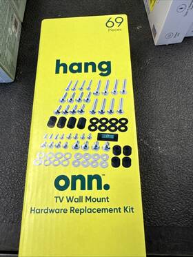 Onn 681131312844 Hang Onn. Tv Wall Mount 69 Pcs Hardware Replacement Kit New