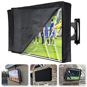 Outdoor Tv Cover 55-58 Inch With Clear Scratch Resistant Front Flap Bottom