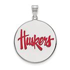 P21474  Logoart Nebraska Extra Large Inch Enamel Disc Pendant 886774713625