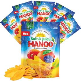 Paradise Valley 727915126471 Dried Mango Slices - Delicious Texture Soft And Juicy Original 8 Oz 6 Pack