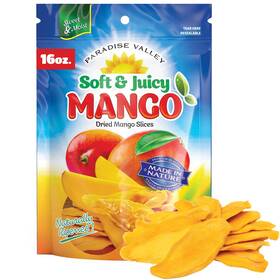 Paradise Valley 727915196771 Dried Mango Slices - Delicious Texture Soft And Juicy Original 16 Oz 1 Pack