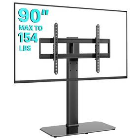 Hwm1003bk Pegzone Swivel Universal Tv Stand With Mount For 43-90ftft Tvs Holds 154 Lbs Height A