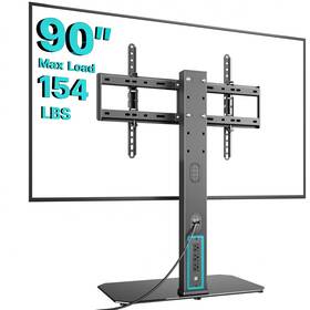 Hwm1003ucbk Pegzone Universal Tv Stand Swivel With Power Outlet For 43-90ftft Tvs Holds 154 Lbs H