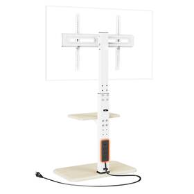 Perlegear 840478835908 Floor Tv Stand With Power Outlet Universal For 32-75 Inch Tvs Up To