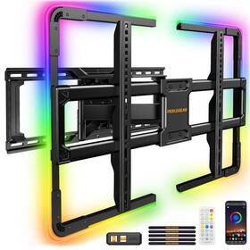 Perlegear 840478843842 Pre-assembled Tv Wall Mount With Led Light For 42 90 Tvs Up To 150 Lbs Hea