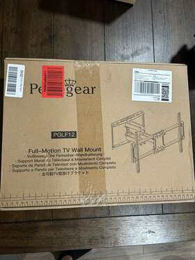 Pglf12 Perlegear Ul Listed Full Motion Tv Wall Mount For Most 37 82 Inch Flat Curved