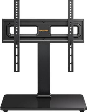Pgtvs25 Perlegear Tv Stand Mount Universal Swivel For 32 65 Inch Deep Black