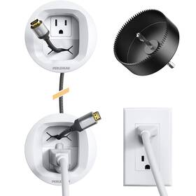 Pgwh02w-us Perlegear In-wall Cable Management Kit Tv Cord Hider For Wall Mounted And Speakers