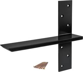10082a Petrelwing 2-pack Free Hanging T Shelf Bracket Solid Heavy Duty Steel Knee 12 Black