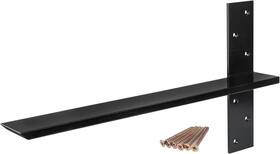 10086-a Petrelwing 2-pack Free Hanging T Shelf Bracket Solid Heavy Duty Steel Knee 20 Black