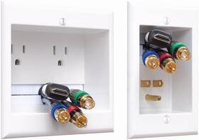 Powerbridge Solutions 711181770896 Two-ck Dual Outlet Tv Cord Hider For Wall Mounted S - Recessed In