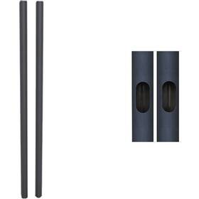 T72b-1-2 Premier Mounts Set Of 72 Inch Black Replacement Poles Cut In Half Taa
