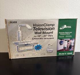 Prime Time 720558132496 Vintage Nib Crt Tv Vcr Wall Mount 13 Inch -21 Complete Kit New 85lbs Silver