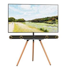 Ats-3b Putorsen Easel Tv-stand For 43-65-inch Screens - Portable Swivel Tripod Tv Stand With