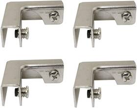 Gfc2wgc-l-4 Pzrt 4pcs L Type Glass Fixing Clip 2 Way Connectors For Silver