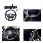Qcaccord00032 Eiseng Diy Black Genuine Leather Steering Wheel Cover Custom For