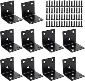 Jiao-1 Qpingh 10pcs L Shaped Right Angle Bracket 2 X 2x2x2 Inch 10p Black