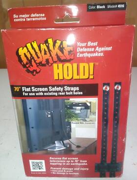 Quakehold 753962045168 Quake Hold 70 Inch Flat Screen Safety Straps Child Proofingprevent Damage And Injury