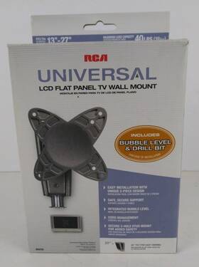 Maf20 Rca Universal Tv Wall Mount Lcd Flat Panel With Bubble Level And Drill Bit - New