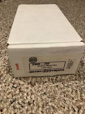 Smb-3w Rdl Triple Surface Mount Box For Decora Remote Controls And Panels/white
