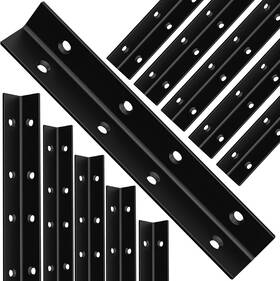 20250318 Redovant 12pcs Stainless Steel Angle Brackets 6.7 Inch X 1 Heavy 12pcs-6.7inch Black