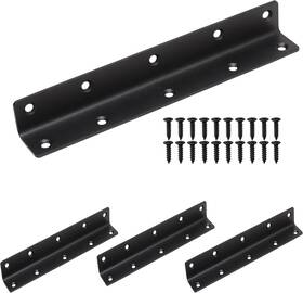 Rd-cjm20-4 Redunest L Bracket Heavy Duty Corner Brace 4 Pack 8 Inch Metal Shelf Black