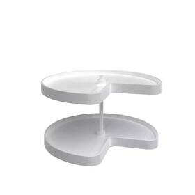Rev-a-shelf 445038414475 18 Inch H X 28 W D White Polymer Kidney Shape Bottom Mount 2-shelf L