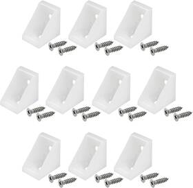 Sdd23928cb-02 Rierdge 80 Pcs Plastic Corner Braces Nylon Shelf Closet Furniture Angle Bracket White