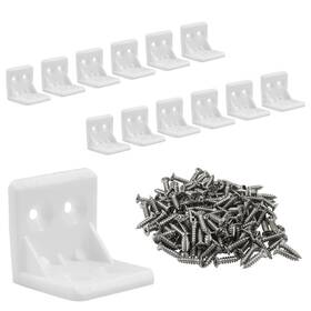 Sdd23928rab-02 Rierdge 30 Pcs White Plastic Corner Brace L Bracket 1 X Inch Right