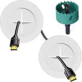 Ro-ycx-2p-wht Riozoo Tv Wire Hider Kit For Wall Mount White In Cable Management