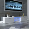 S1140900 Cosvalve High Gloss White And Grey Led Tv Stand Cabinet
