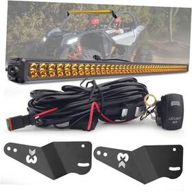 Chel-x3-winshield Samlight X3 Light Bar Mounting Kits 50 Inch Slim Combo Beam Led With Amber