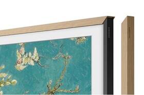 Samsung 54364 Modern Teak Frame Customizable Bezel 55 Inch 2021 Model