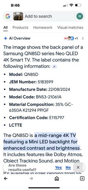 Qn85dd Samsung New Unused 2024 32 Inch Lcd Tv Stand - Qn85d Complete- No Screws