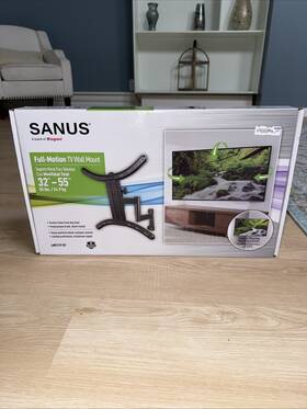 Lmf219b1 Sanus Full Motion Indoor Wall Tv Mount Fits Tvs Up To 55-in New